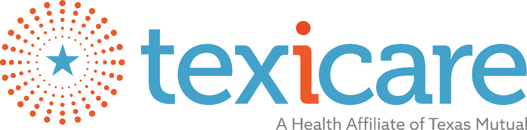 texicare orange and blue logo