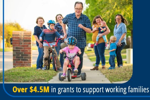 Family walking outside