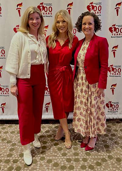 Meredith and Jeanette with Jennie Garth at the Go Red for Women Luncheon