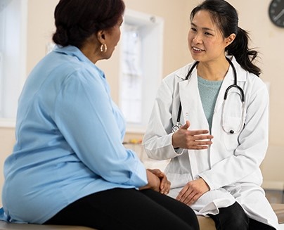 Doctor meeting with a patient